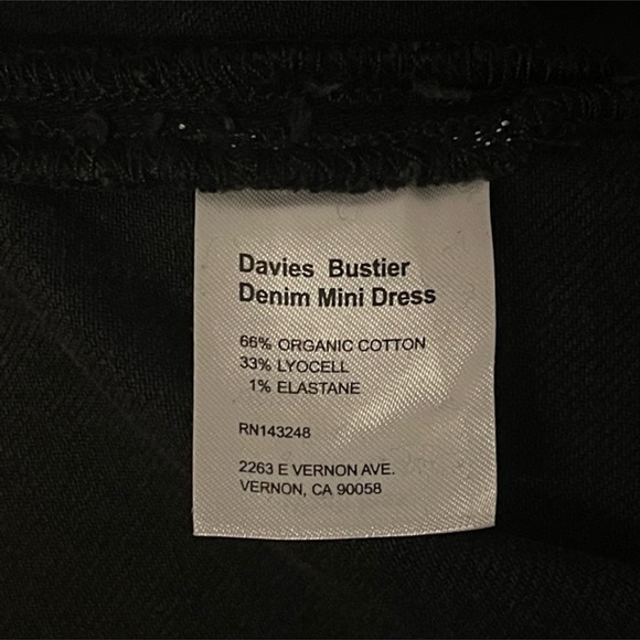 Reformation Davies Bustier Denim Mini Dress Black - Picture 8 of 8